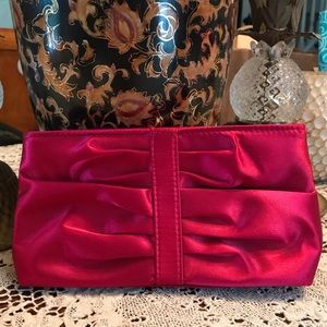 Vintage Red and Fuchsia Clutch/Make-Up Case